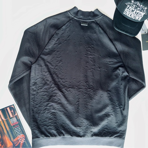 CALVIN KLEIN Satin Mesh Bomber Jacket - Picture 3 of 3